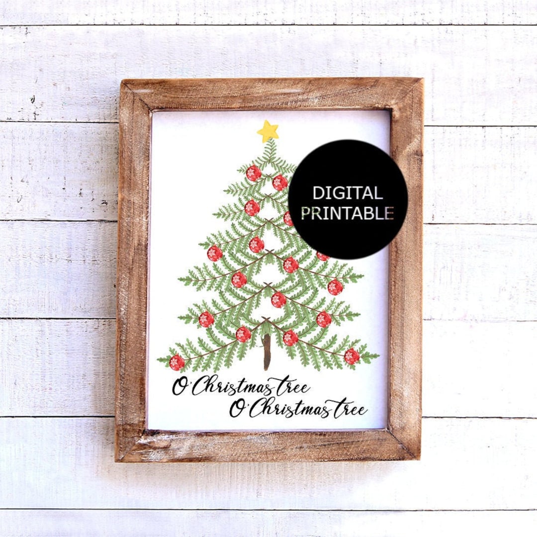 Christmas Printable O Christmas Tree Digital Print Christmas - Etsy