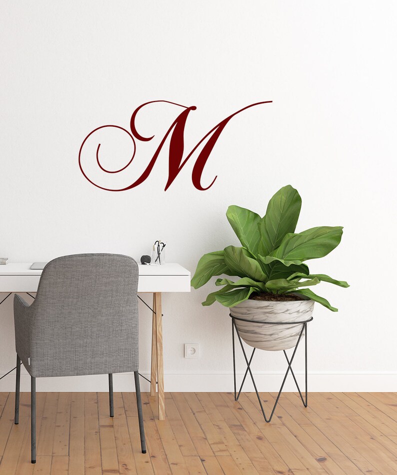 Custom Wall Decal Custom Letter Decal Custom Initial Wall Etsy