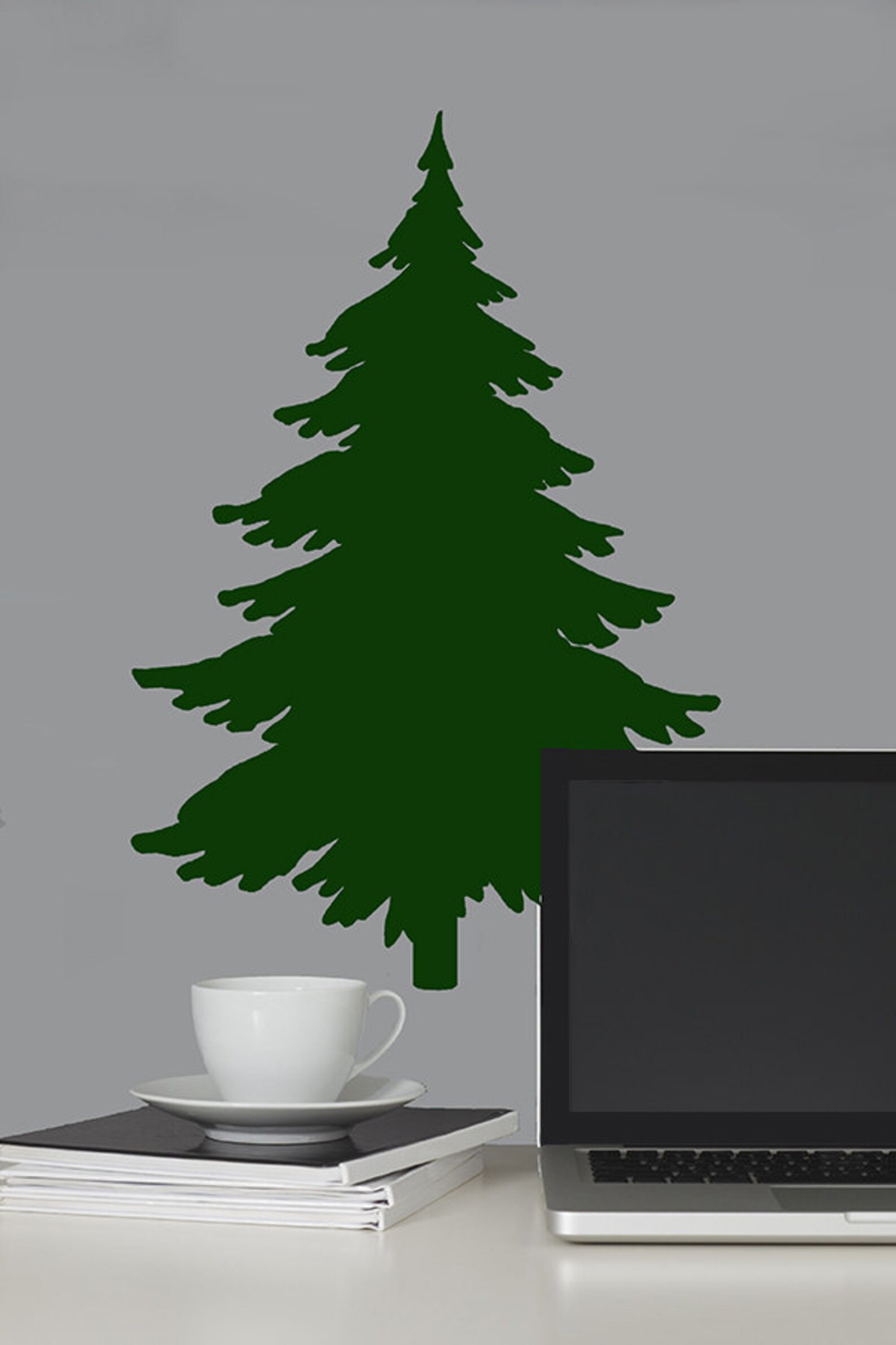 Pine Tree Vinyl Wall Decal Sticker Tree Sticker Rustic Etsy