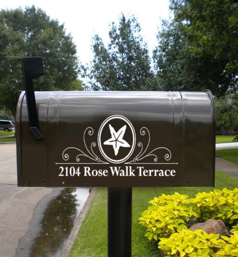 Starfish Mail Box Decals Custom mailbox Sticker decal for mailbox Custom Number Mailbox Decal Starfish Decal Beach mailbox Vinyl Decal