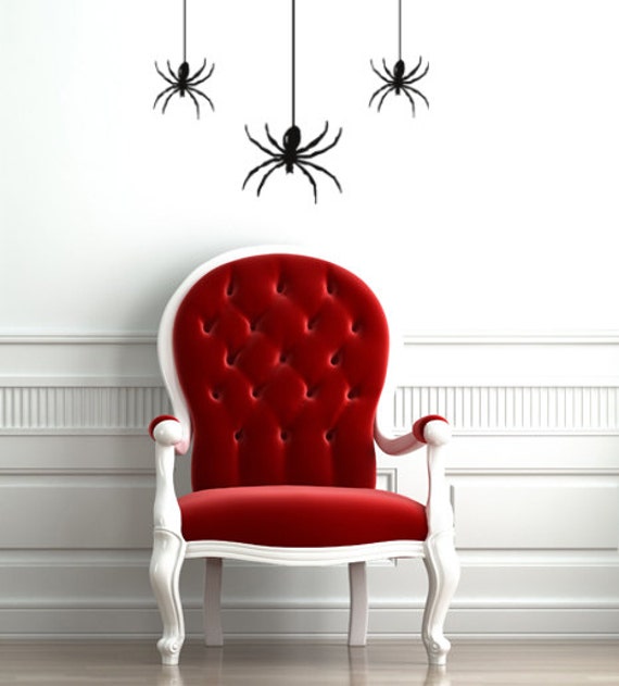 Spooky Spider Corner Web Halloween Scary Vinyl Decal Sticker Car Window Wall Art 