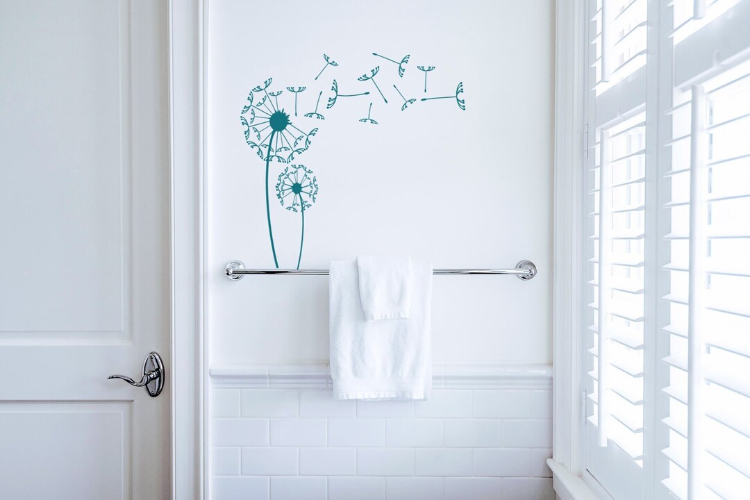 Dandelion Wall Decal | Flower Vinyl Decal | Floral Wall Decor ...