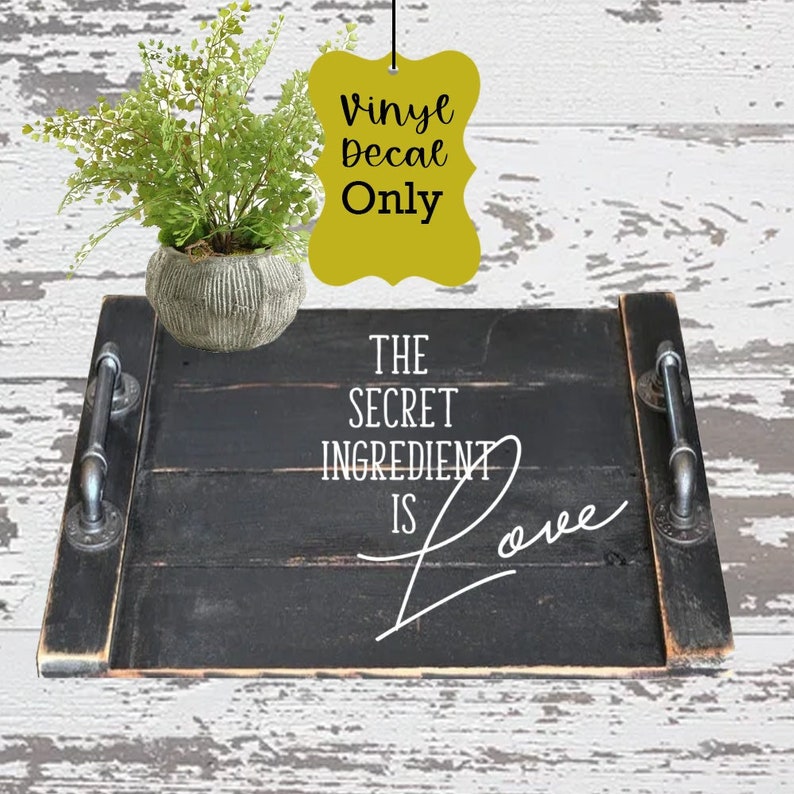 The Secret Ingredient is Love Kitchen Wall Decal Modern Etsy