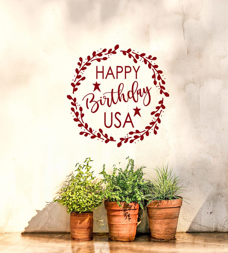 Happy Birthday USA 250th Anniversary vinyl decal, 4th of july decorations, Patriotic Sticker image 4
