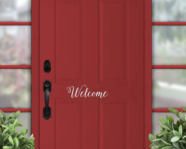 Welcome Front Door Decor Vinyl Decal Image 0