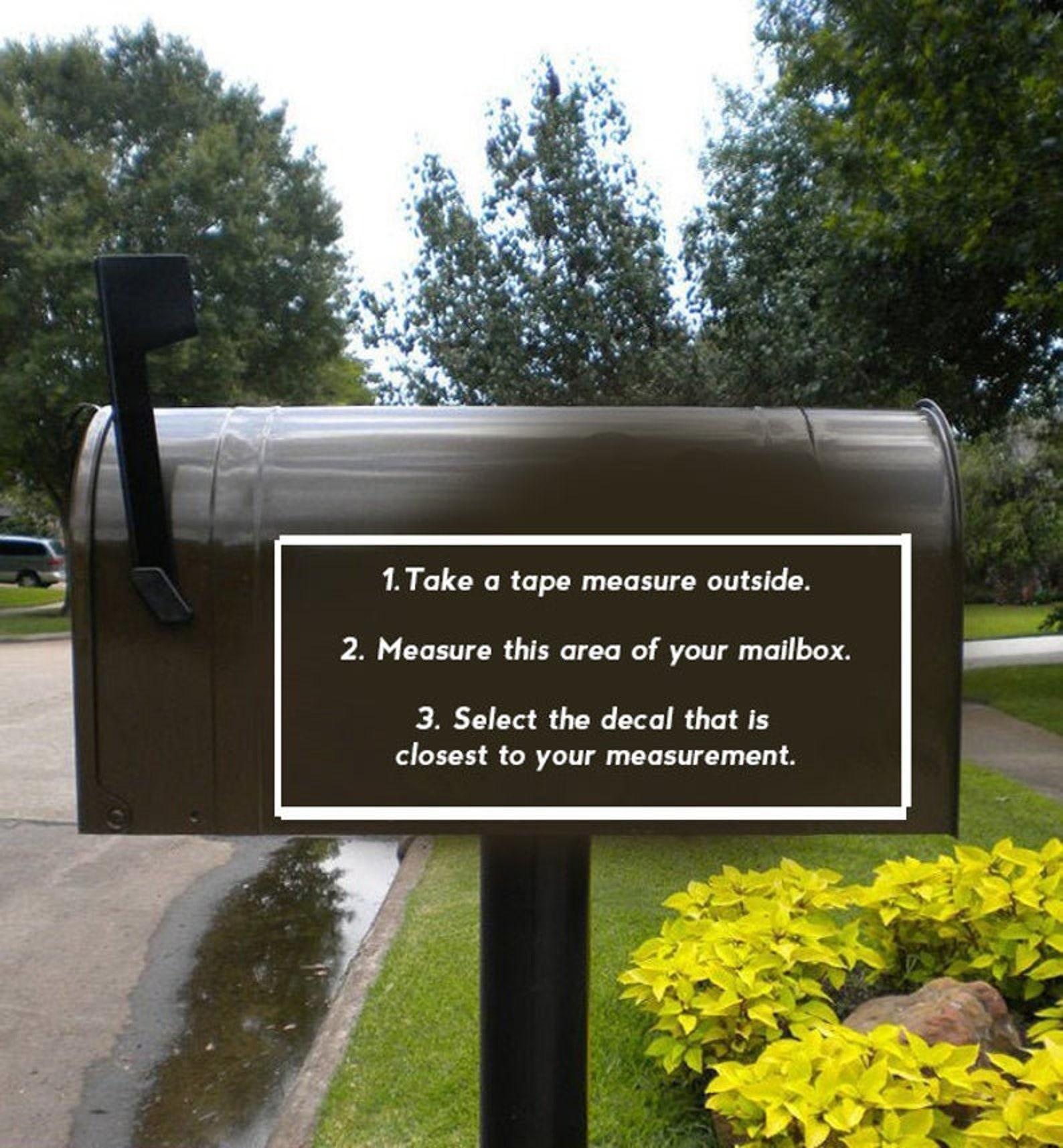 Mailbox Number Decal With Street Name Under Scroll Both Etsy