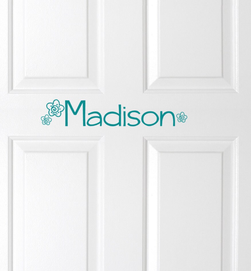 Girls Bedroom Door Decal Door Vinyl Decal Custom Name Decals Bedroom Door Decor Kids Room Wall Decal Playhouse Playroom Toybox Decals