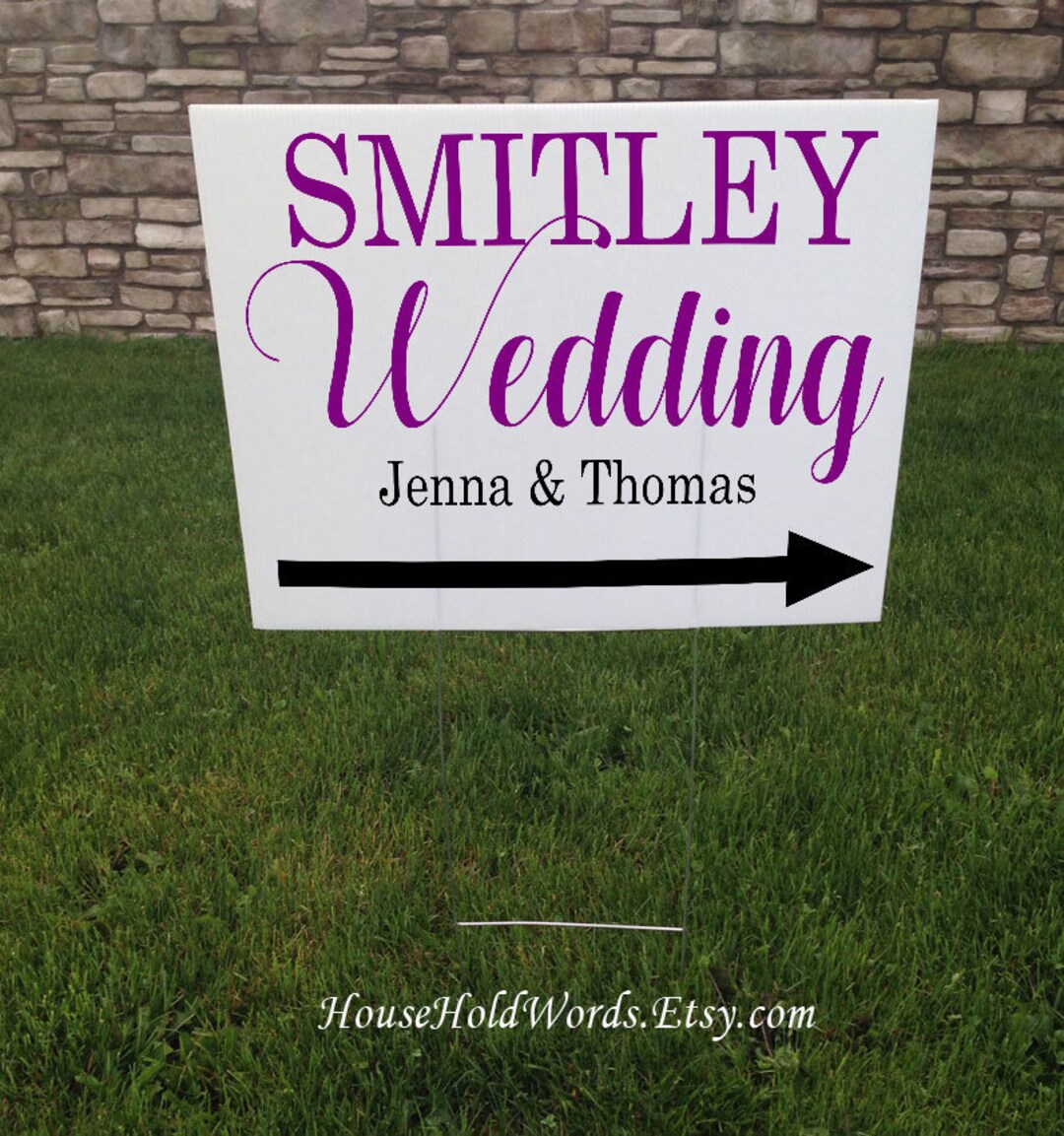 Custom Wedding Sign, Outdoor Wedding Signs, Road Signs for Wedding