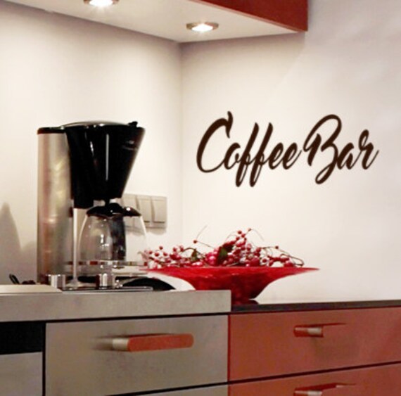 Items similar to Coffee Bar Wall Decal, Coffee Bar Decal, Coffee Bar