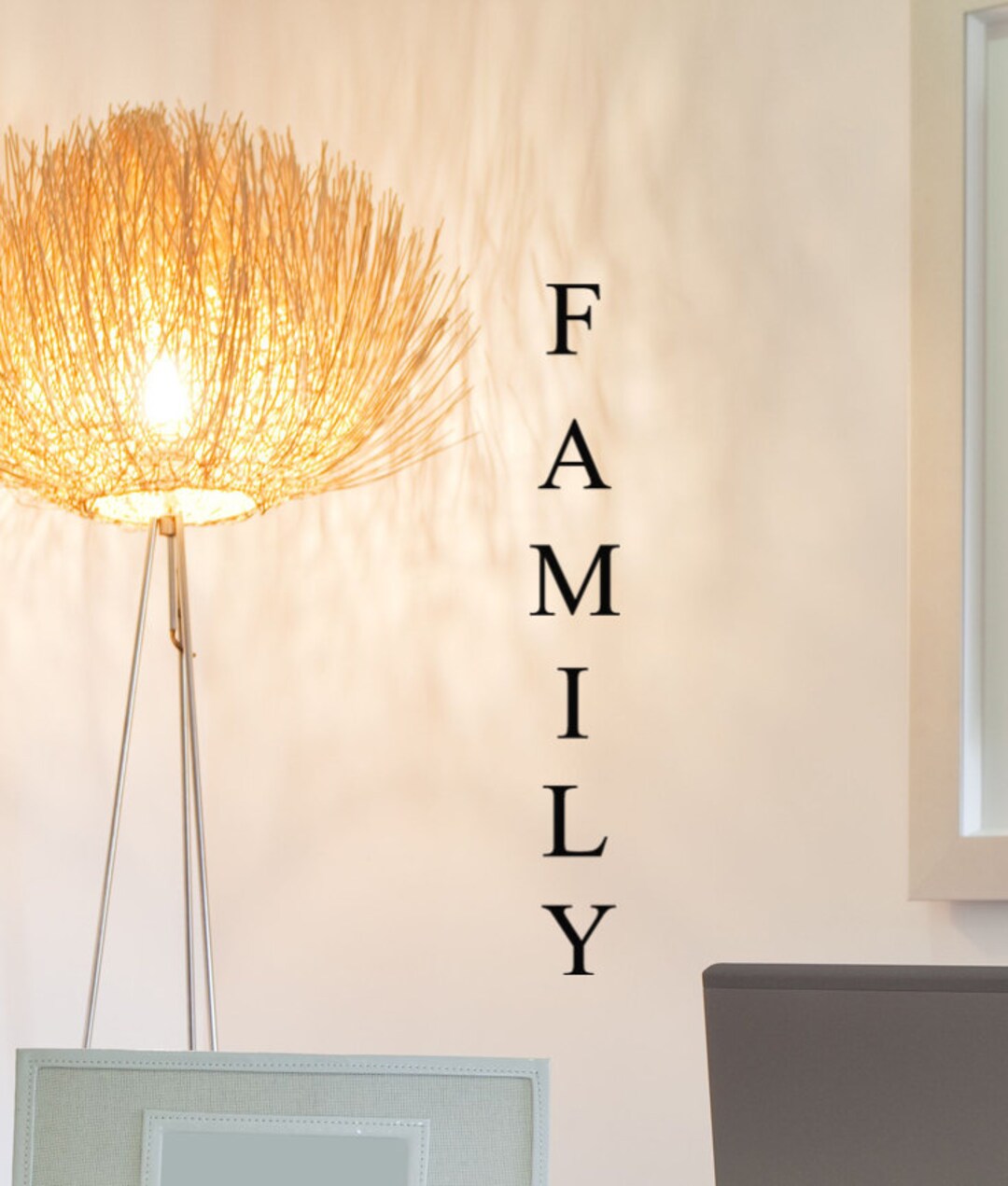 Vertical Vinyl Wall Word Decal Sticker Letters, Family Decal Lettering ...