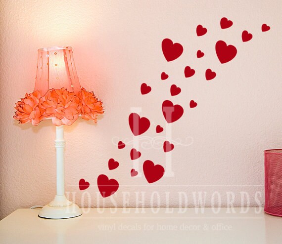 Valentines Day Wall Decal Heart Stickers Door Decal Office - Etsy