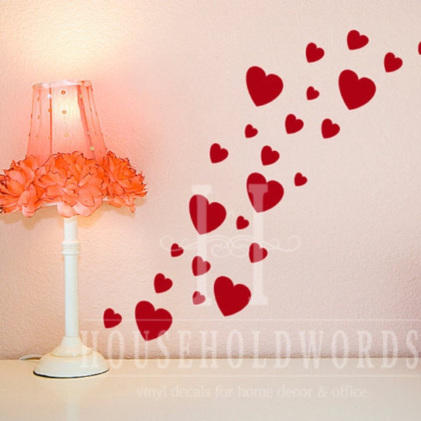 Heart Wall Decal Etsy