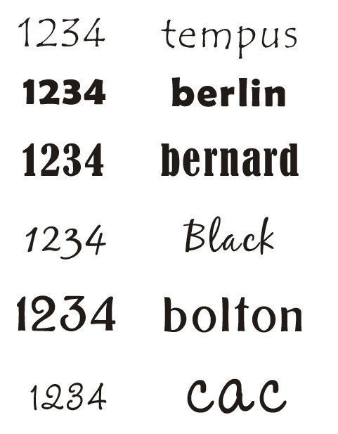 Custom Made Vertical Vinyl Decal Numbers, House Numbers, Mailbox ...