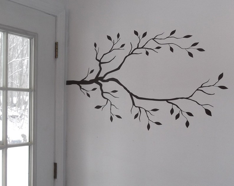 Entryway Wall Decal Mud Room Decor, Modern Farmhouse Decal, Tree Branch Coat Hook Ideas, Office Decal, Unique Wall Coat Hanger, Nature image 4