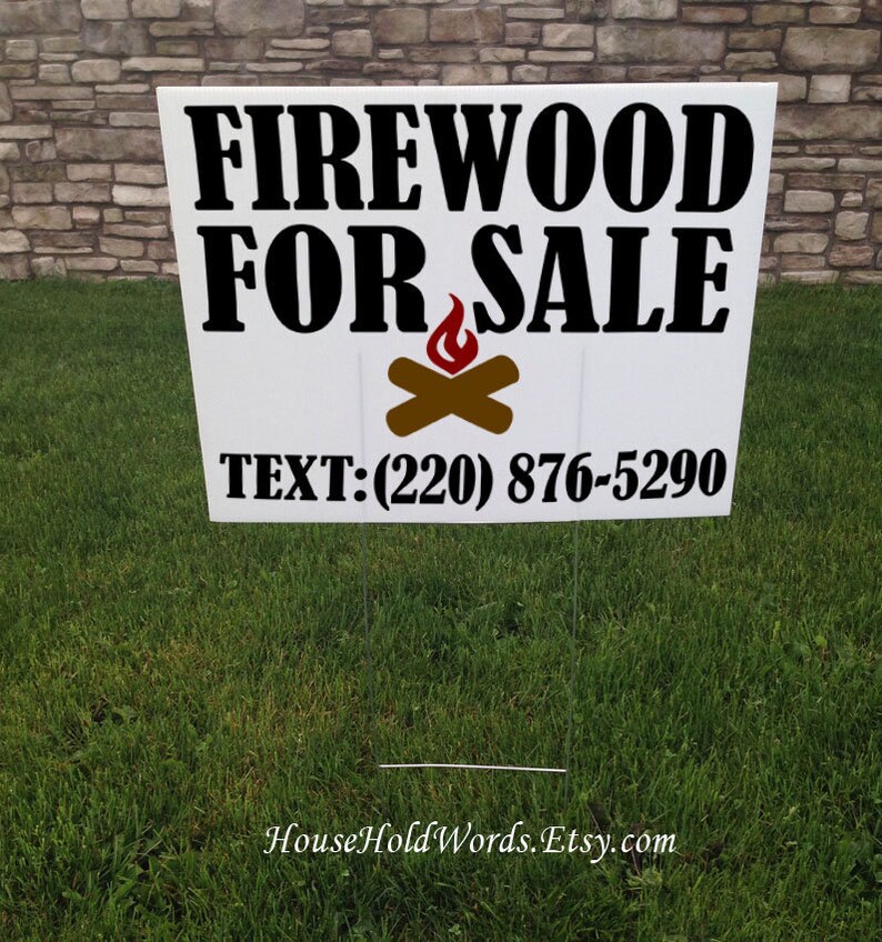 Firewood for Sale Yard Sign Campfire Wood Camping Wood Etsy