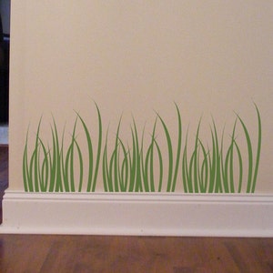 Grass Vinyl Wall Decal Border Sticker Set, Lawn Mowing business decal, Childrens Playroom Wall Decor, Kids Bedroom Decal, Grass Window Decal