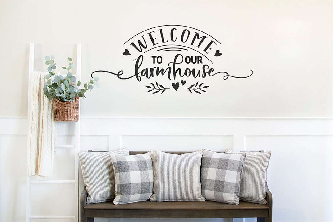 to Our Farmhouse Wall Decal Valentines Day Decor, Door