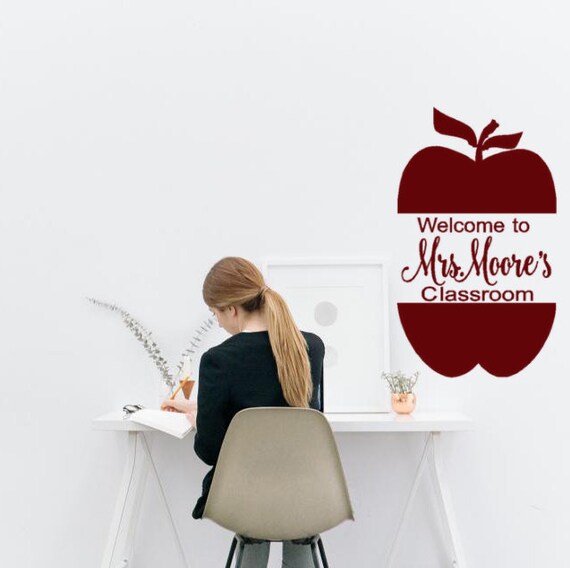 Teachers Decal Classroom Decorations Apple Wall Decal Etsy