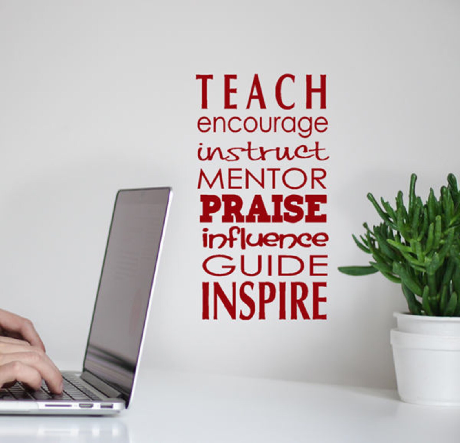 Teaching Words Vinyl Wall Decal Decor Gift for Teacher Etsy