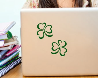 St patricks Day Shamrock vinyl decal sticker, Car window decal, Irish Decor gift, Office business door decal, Mirror decal, Clover Sticker