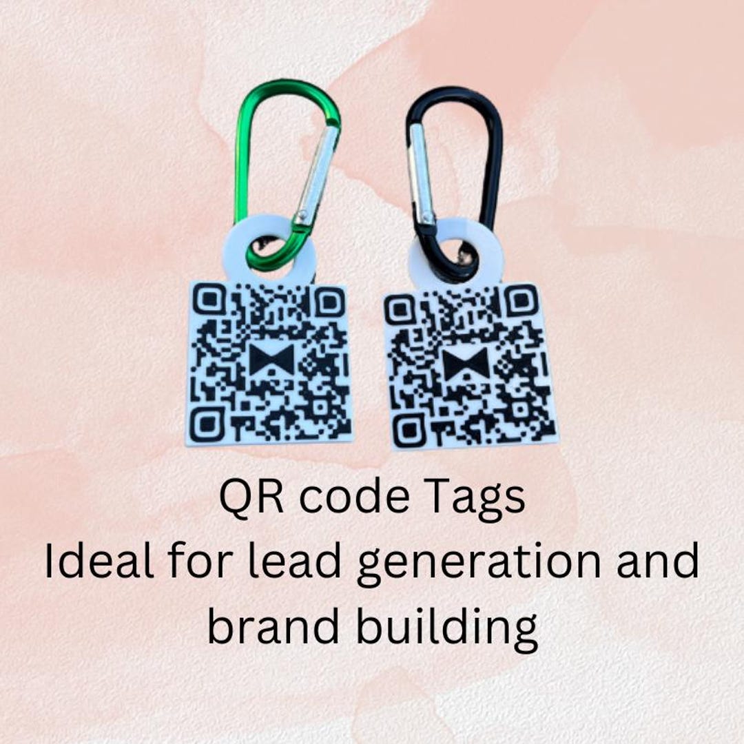 Custom QR Code Business Key Tags - 3D Printed Referral Tags - Etsy ...
