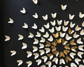 Large 3d Butterfly Wall Art In Rainbow Colors Rainbow Theme Etsy