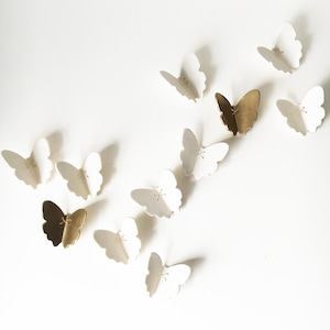 porcelain wall art butterfly sculpture, 3d butterflies for walls