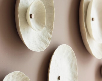 Flourish - Extra Large Circular Layered Flora Wall Art Sculpture with Studded Detail