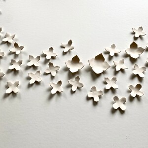 Close up of geometric sculptures. Each piece is handcrafted here in my studio.