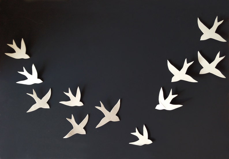 Large size white Porcelain wall art Swallows over Morocco Bird wall sculpture Ceramic art for bathroom bedroom living room Original ceramic image 5