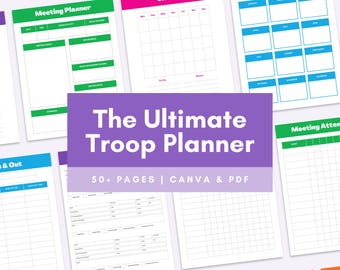 Girl Scout Planner | 8.5 x 11 | Printable | Troop Leader | GS Organization | Canva | PDF