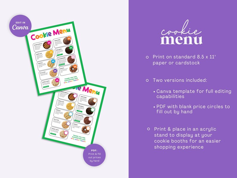 Little Brownie Bakers Cookie Booth Bundle Printable Troop Leader