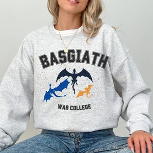 Fourth Wing Embroidered Sweatshirt Custom Basgiath War College Dragon Rider Violet Sorrengail Fantasy Reader Xaden Riorson Riders Quadrant
