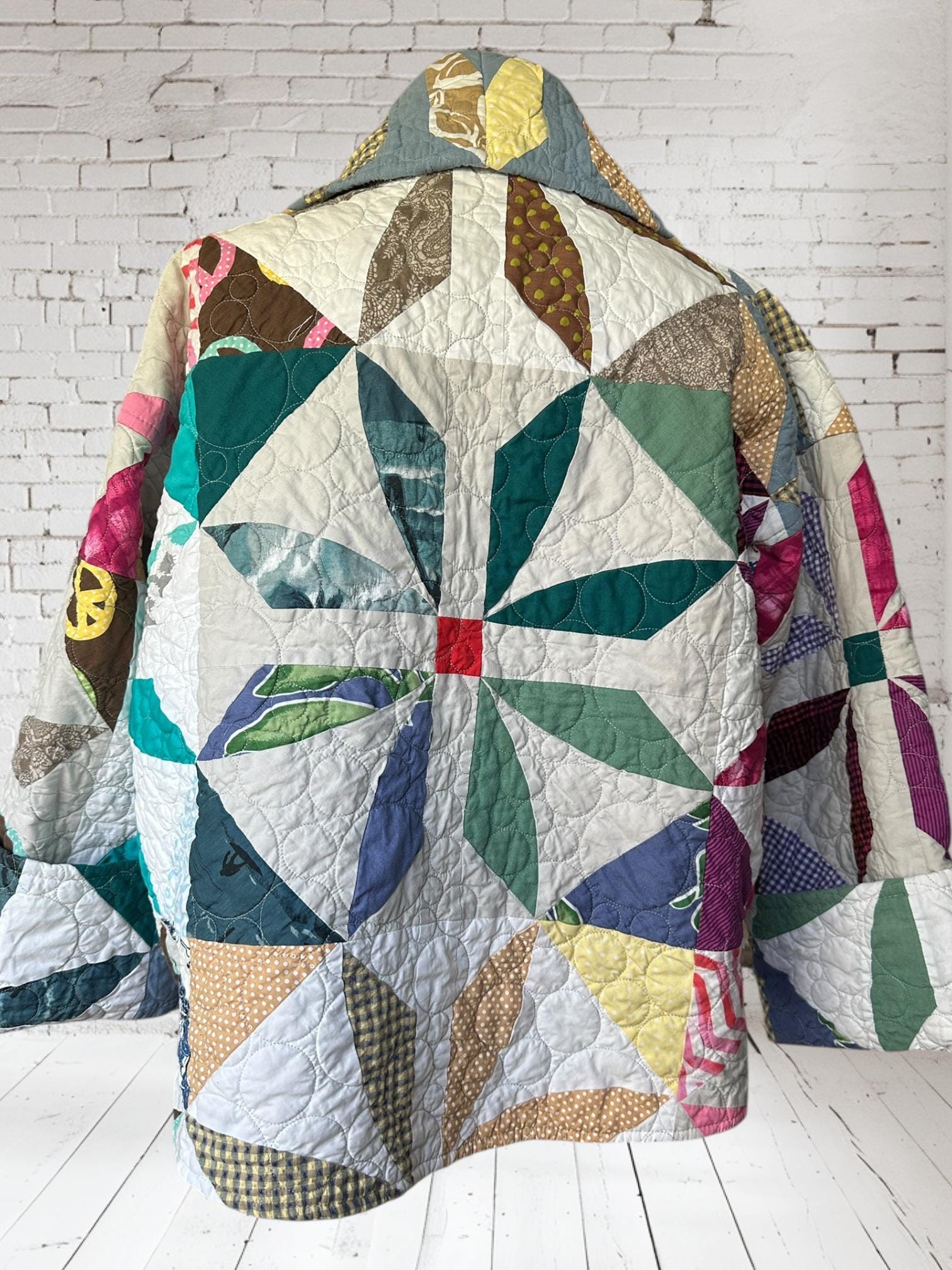 Patchwork Print Quilted Jacket