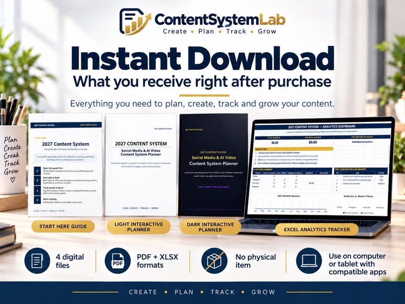 Click Tracking Analytics 2027 Content Planner & Analytics Tracker | Social Media Content System ...