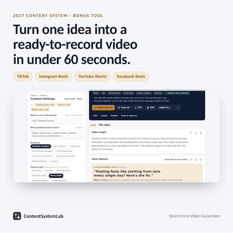 Click Tracking Analytics 2027 Content Planner & Analytics Tracker | Social Media Content System ...