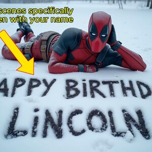 Un mensaje de cumpleaños especial en vídeo de Deadpool para tus seres queridos.