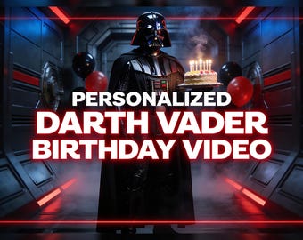 Vídeo de cumpleaños personalizado de Darth Vader / Mensaje de cumpleaños personalizado estilo Star Wars / Sorpresa de cumpleaños épica para niños y adultos / Regalo en vídeo