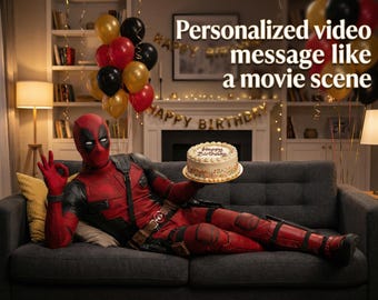 Personalized Deadpool Birthday Video | Custom Funny Superhero Message | Personalized Birthday Greeting | Unique Digital Birthday Gift