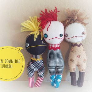 Monster Doll Tutorial - Instant Digitale Download PDF - De originele Voodoo Raggdoll