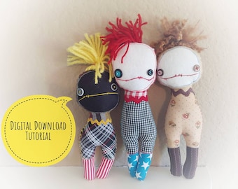 Monster Doll Tutorial - Instant Digital Download PDF - The Original Voodoo Raggdoll