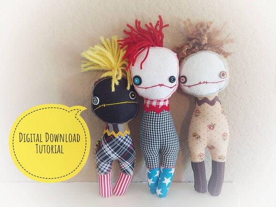 Monster Doll Tutorial - Instant Digital Download PDF - The Original Voodoo Raggdoll