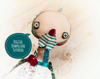 Chicken Doll Tutorial - PDF Files - Primitive Doll Pattern - Instant Download