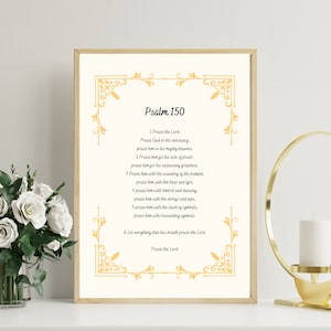 Psalm, Psalm150, Modern Christian Art, Christian Home Decor, Digital Art Download, Scripture Wall Art, Bible Verse Print, Christian Art Work