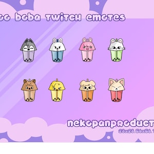 Stray Kids SKZOO Boba Twitch/Discord Emotes