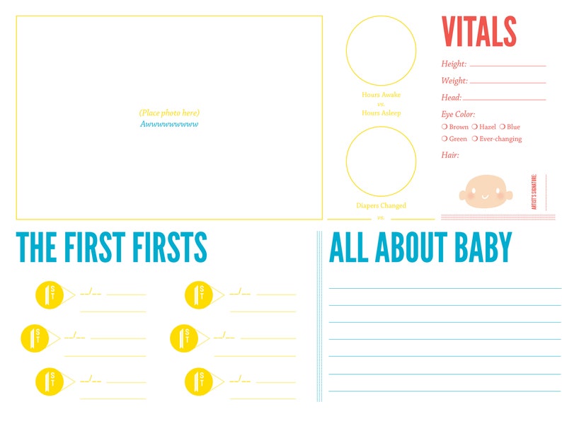 Baby's First Annual Report: An Undated 13-Month Calendar A fun and easy alternative to journaling to keep track of that 1st year image 4