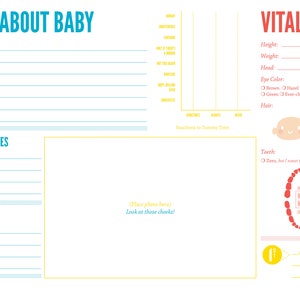 Baby's First Annual Report: An Undated 13-Month Calendar A fun and easy alternative to journaling to keep track of that 1st year image 6