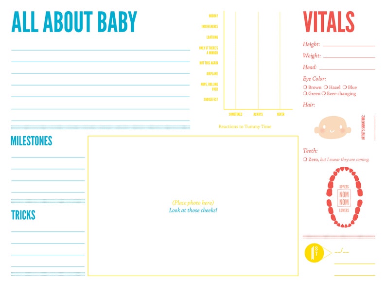 Baby's First Annual Report: An Undated 13-Month Calendar A fun and easy alternative to journaling to keep track of that 1st year image 6