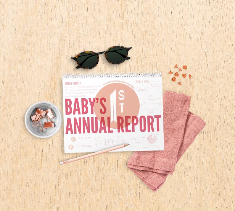 Baby's First Annual Report: An Undated 13-Month Calendar A fun and easy alternative to journaling to keep track of that 1st year image 7