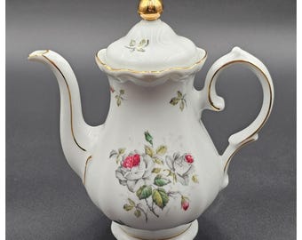 VTG Winterling Porcelain Teapot Bavarian Rose #25003 Victorian Collectible Decor